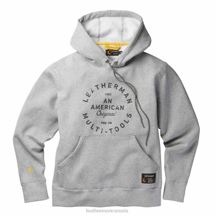 Leatherman Gray Heritage Badge Pullover Hoodie Apparel R6BL82
