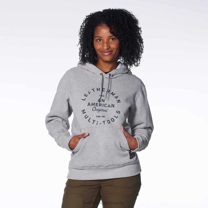 Leatherman Gray Heritage Badge Pullover Hoodie Apparel R6BL82