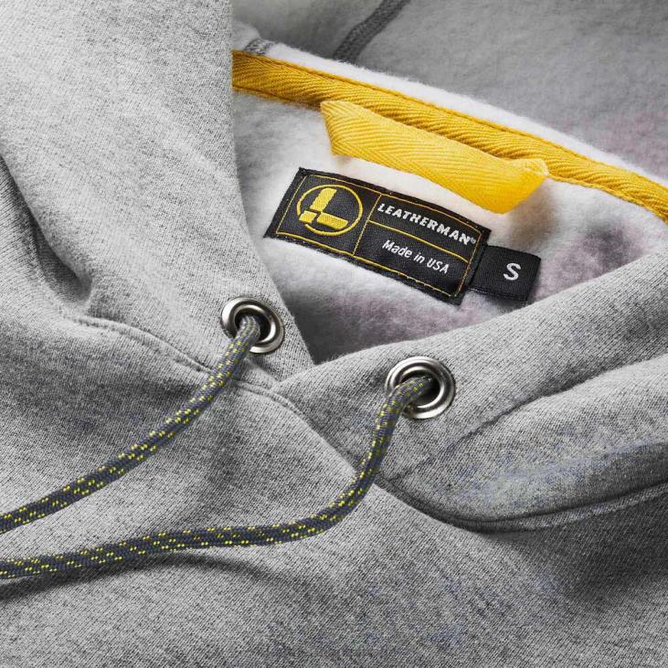 Leatherman Gray Heritage Badge Pullover Hoodie Apparel R6BL82