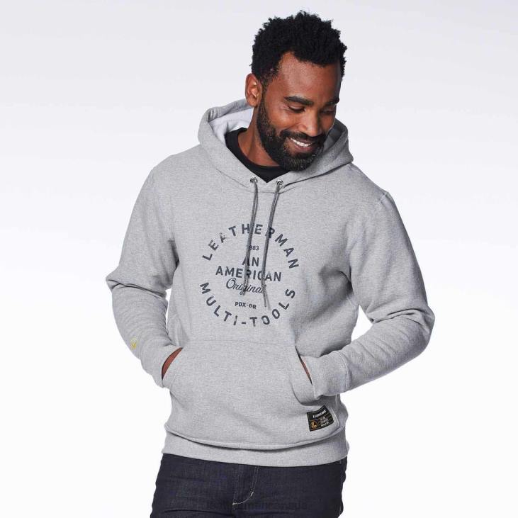 Leatherman Gray Heritage Badge Pullover Hoodie Apparel R6BL82