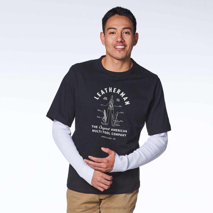 Leatherman Black PST Heritage Short Sleeve Tee Apparel R6BL97