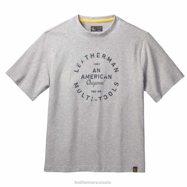 Leatherman Gray Heritage Badge Short Sleeve Tee Apparel R6BL95
