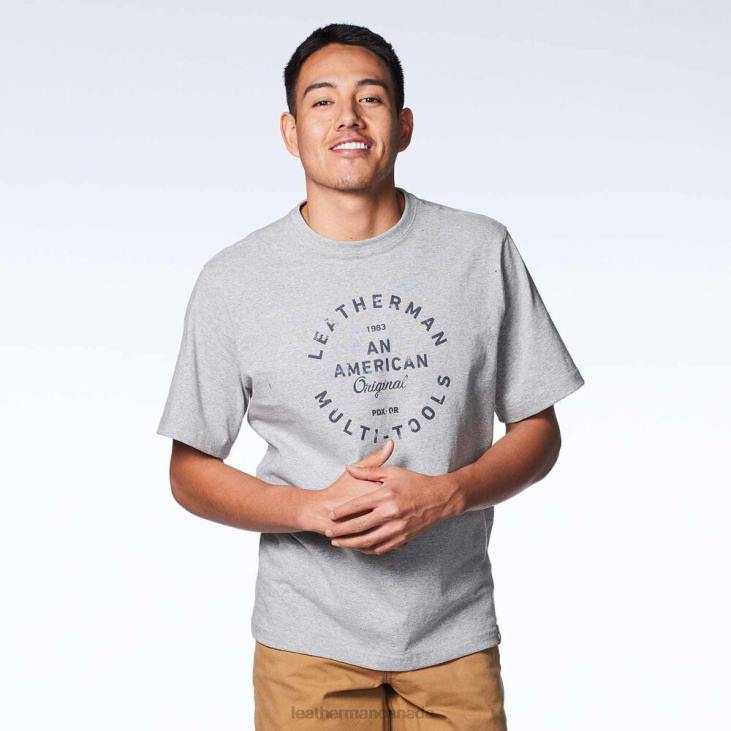 Leatherman Gray Heritage Badge Short Sleeve Tee Apparel R6BL95