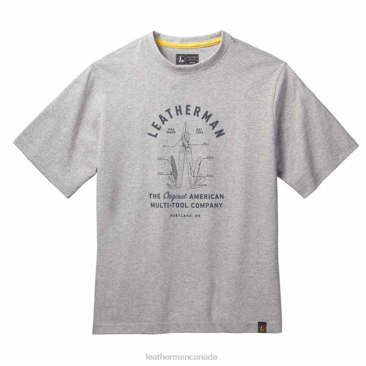 Leatherman Gray PST Heritage Short Sleeve Tee Apparel R6BL98