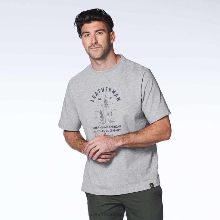 Leatherman Gray PST Heritage Short Sleeve Tee Apparel R6BL98
