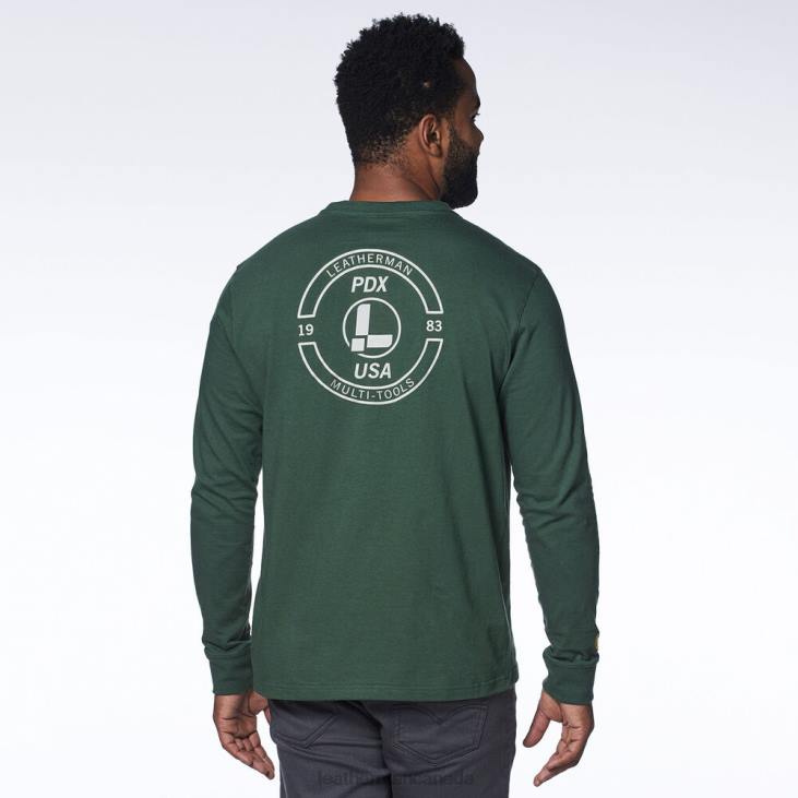 Leatherman Green Brand Stamp Long Sleeve Tee Apparel R6BL92