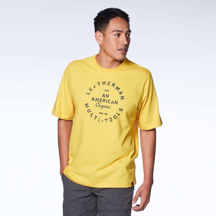 Leatherman Yellow Heritage Badge Short Sleeve Tee Apparel R6BL93